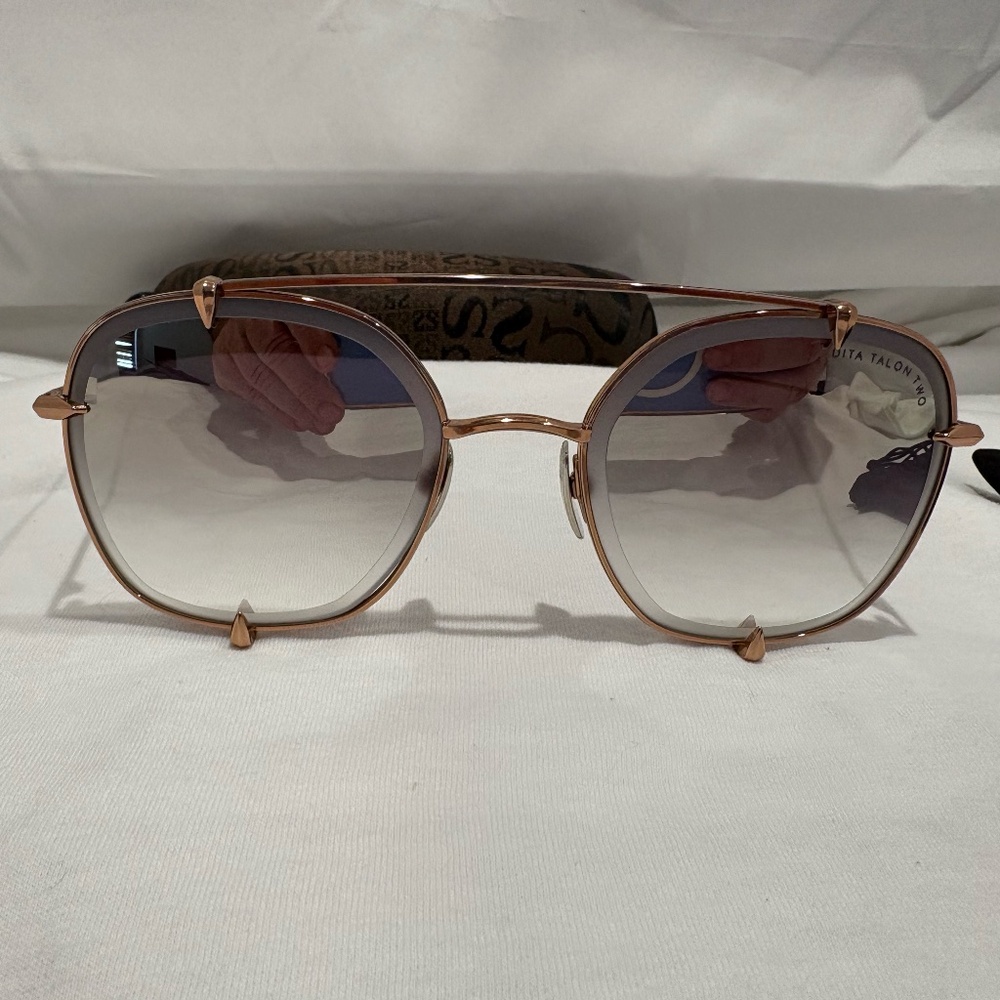 NEW! DITA TALON-TWO 23009-B-RGD ROSE GOLD W/ GREY GRADIENT GOLD FLASH LENS